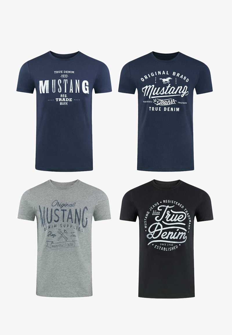Mustang TEE 4 PACK - T-Shirt print - farbmix