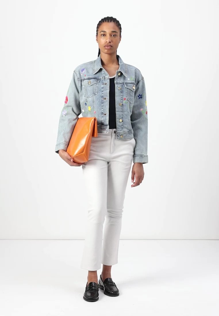 kate spade new york FLORAL EMBROIDERED JACKET - Denim jacket