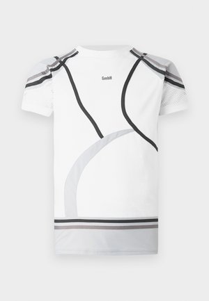 WILHELM - T-shirt imprimé - white/navy/grey