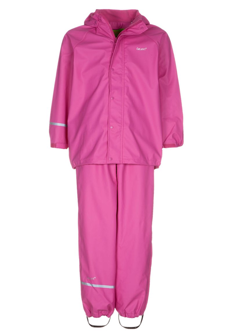 CeLaVi SET UNISEX - Rain trousers - real pink/pink - Zalando.co.uk