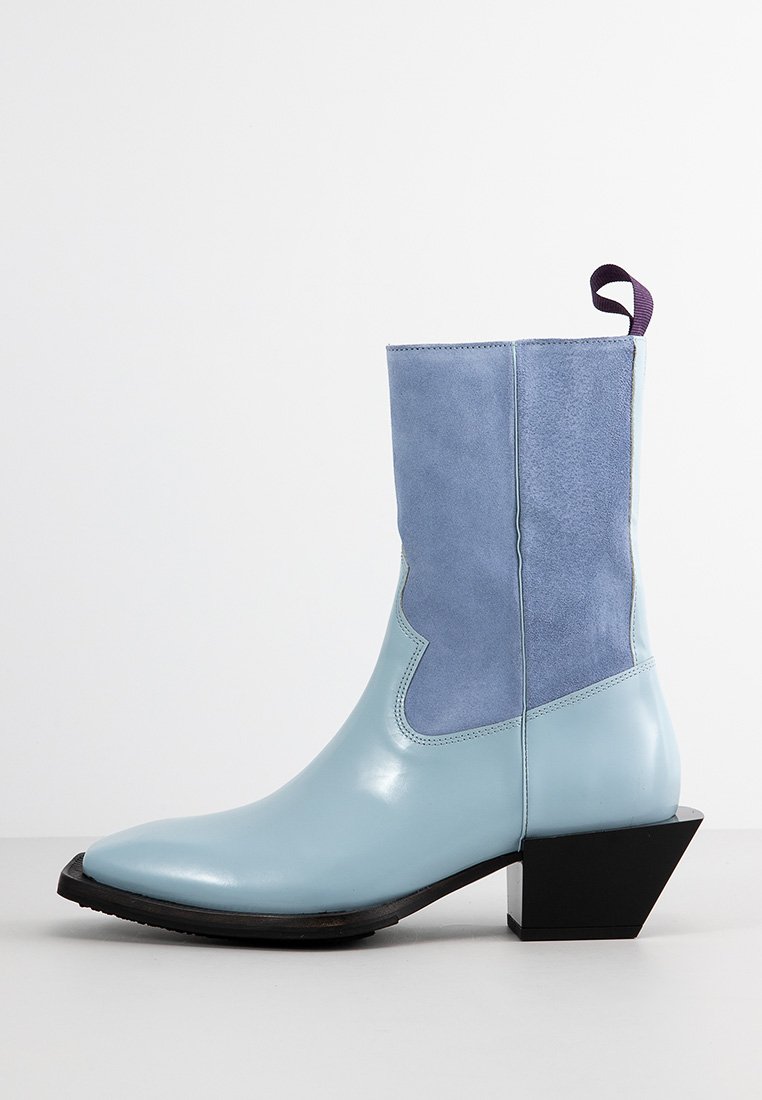 EYTYS Bottes de cowboy / motard bleu