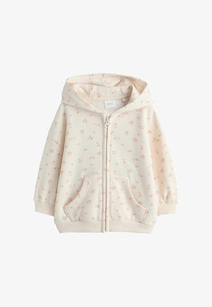 REGULAR FIT - Užtrauktuku užsegamas treningas - cream disty floral