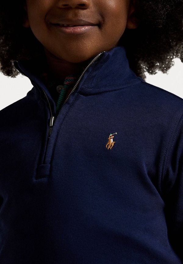 COTTON INTERLOCK QUARTER-ZIP PULLOVER - Long sleeved top3