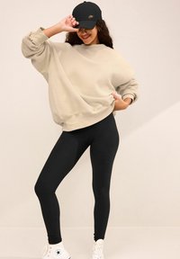 Next HEAVYWEIGHT BRUSHED CREW NECK - Melegítőfelső - neutral
