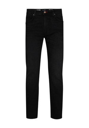 Straight leg jeans - mottled black