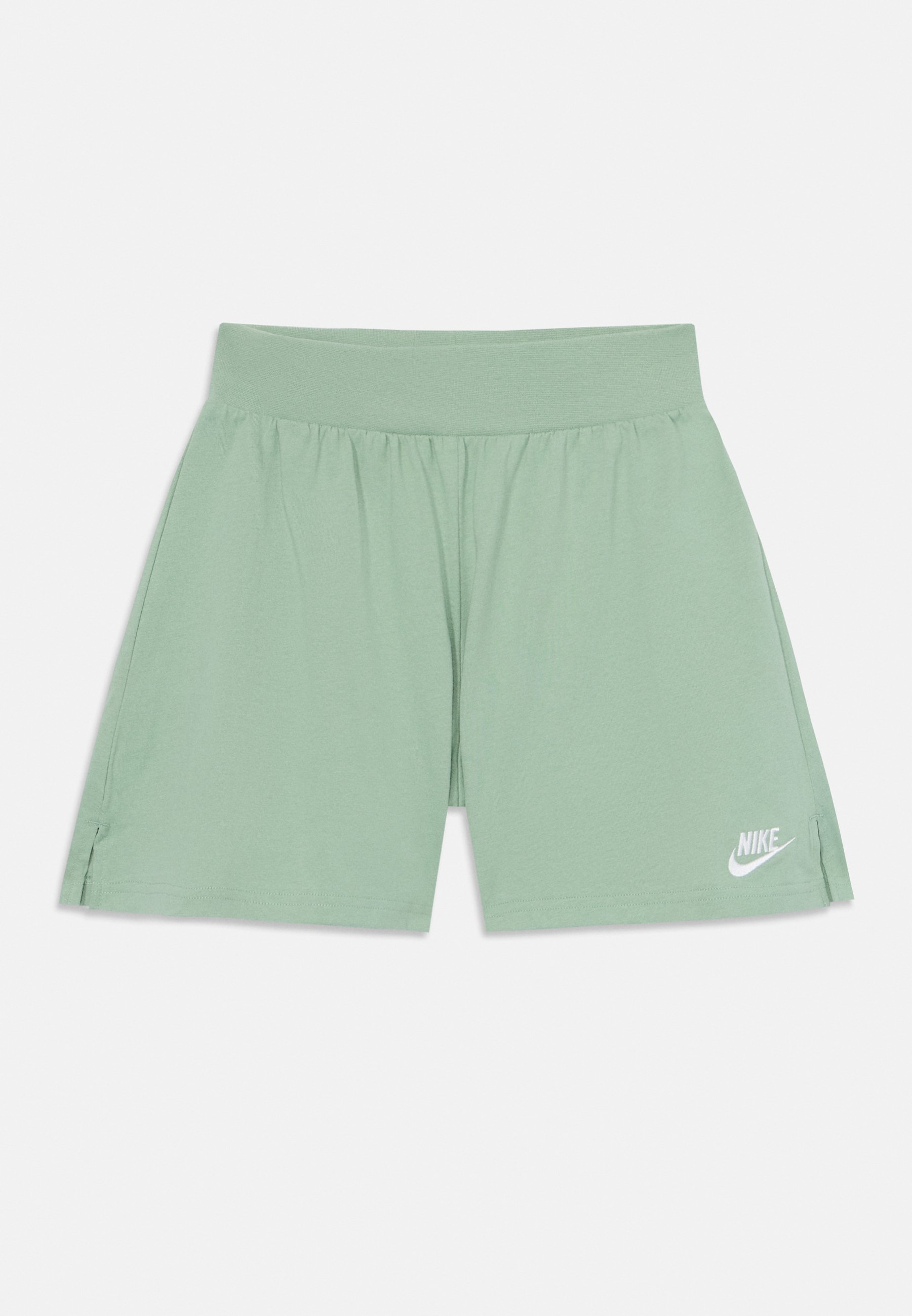 lime green nike fleece shorts