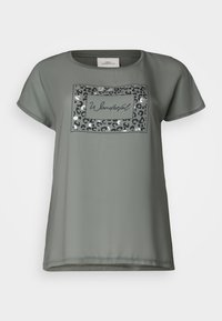 CARKETTY LIFE MIX TEE  - Apdrukāts T-krekls - deep lichen green