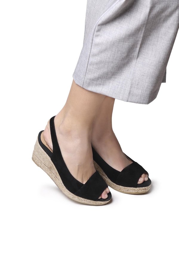 MONZA-A - Keilsandalette - negre