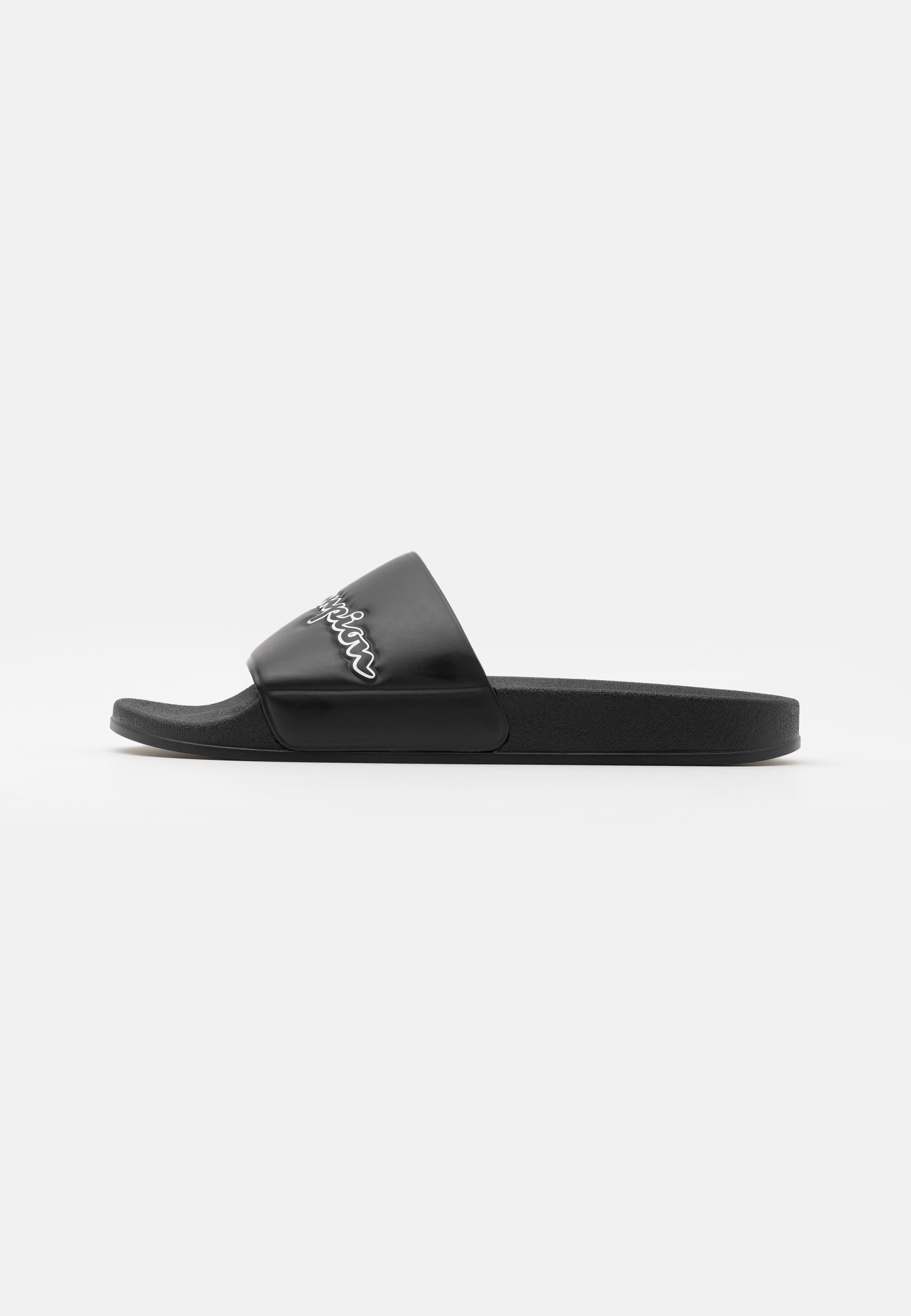 white and black champion slides