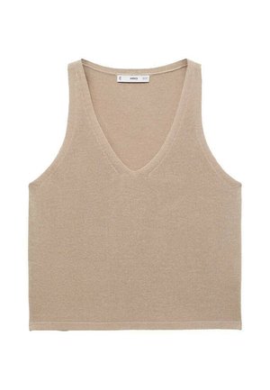 Mango V-NECK  - Top - sand
