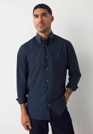 REGULAR FIT - OXFORD LONG SLEEVE CHECK COLLAR - Overhemd - navy green