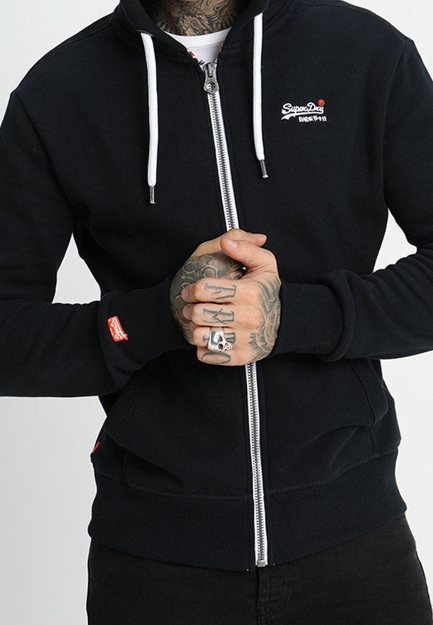 Superdry & Co Tröja med dragkedja - dark blue