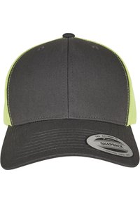 Flexfit TRUCKER RETRO TRUCKER 2 TONE - Naģene - charcoal/ neon green