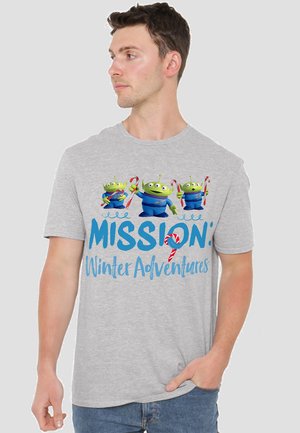 TOY STORY MISSION WINTER ADVENTURE ALIENS AT CHRISTMAS - Print T-shirt - mottled light grey