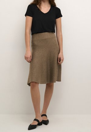 Culture, Jupe trapèze - mottled light brown