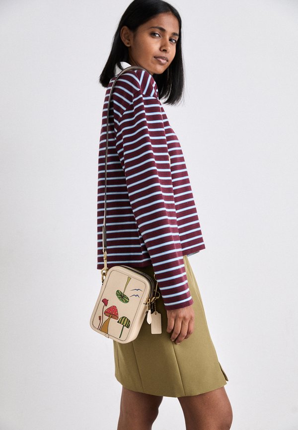 Cross body bag - ivory multi