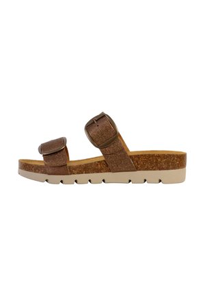 Slip-on sandaler - bronce