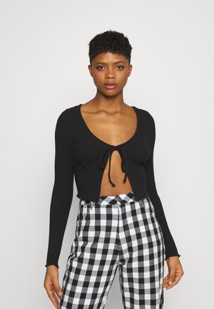 VIVVY TIE FRONT - Vest - black