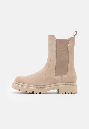 Platform ankle boots - almond