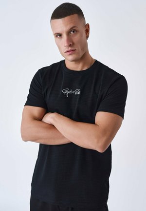 TEXTURÉ - Camiseta estampada - noir