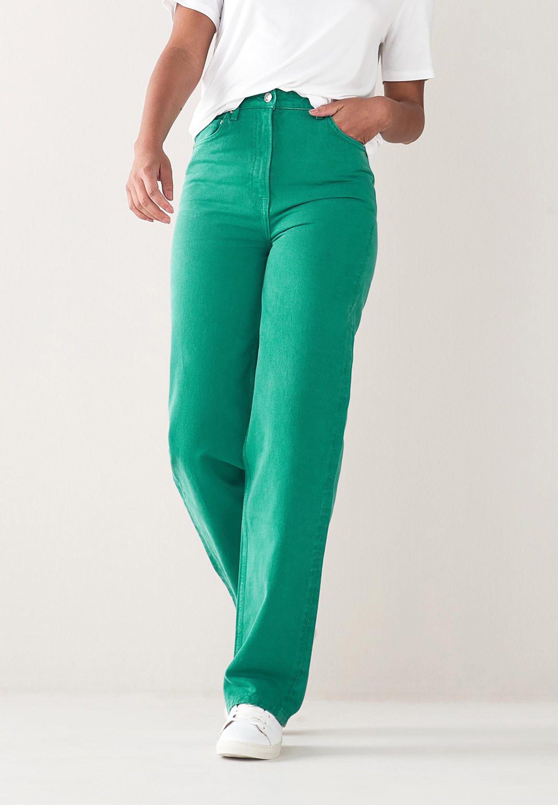 Next Jeans Straight Leg - green/grün 