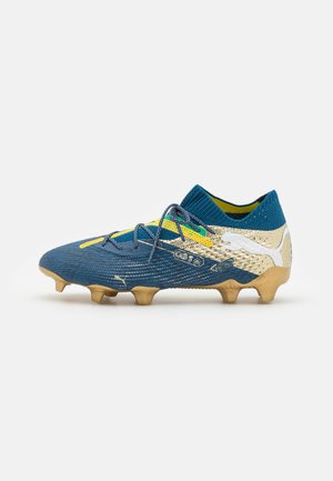 FUTURE 7 ULTIMATE BNA FG/AG - Scarpe da calcio per terreni duri - sailing blue/marine blue/pelé yellow/grassy green/gold