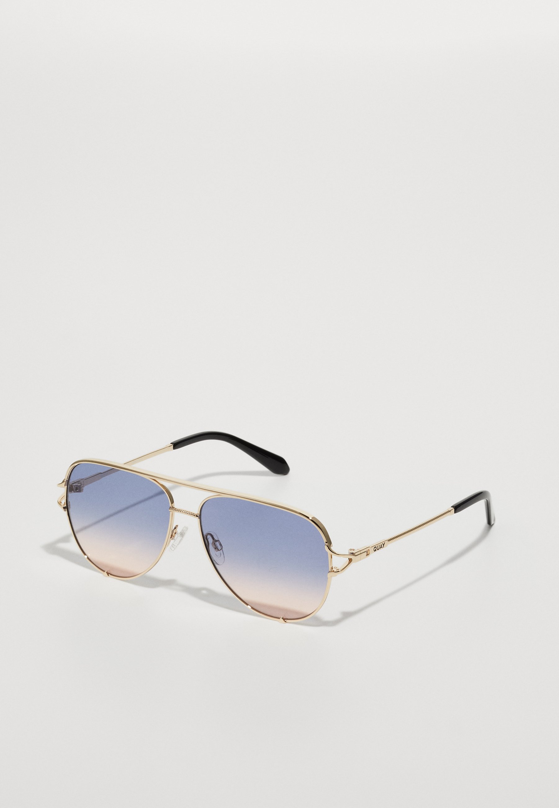 Quay Australia High Key Twist Large Aviator Sunglasses- Gold/Blue Rose HIGH KEY TWIST Metal Aviator Sunglasses SALE – QUAY main image 4