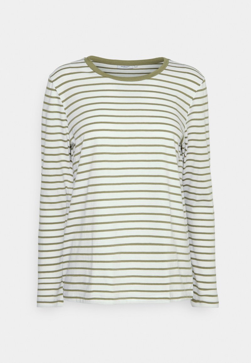Damen T-Shirts | Moss Copenhagen ESNA TEE Langarmshirt aloe/white/dunkelgrün - KF22093 Damen T-Shirts | Moss Copenhagen ESNA TEE Langarmshirt aloe/white/dunkelgrün - KF22093