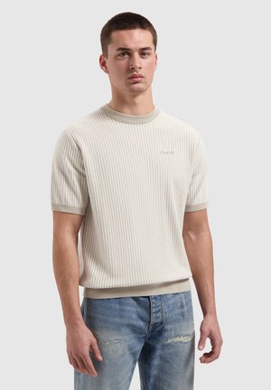 REGULAR FIT CREWNECK - T-shirt basic - sand