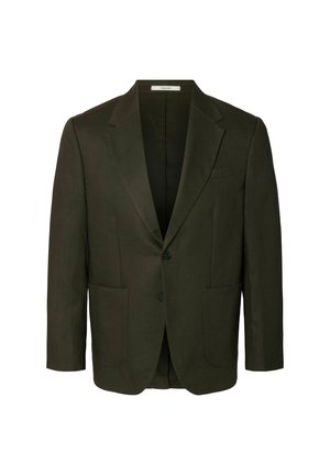 Selected, BLAZER LINEN REGULAR FIT - Bleiserjakk - peat