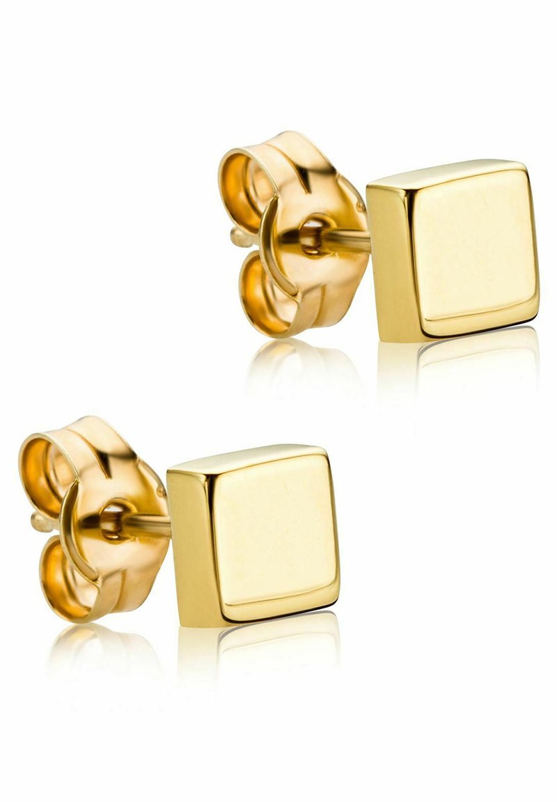 DIAMANT L'ÉTERNEL - SQUARE STUD  - Earrings - yellow, Enlarge