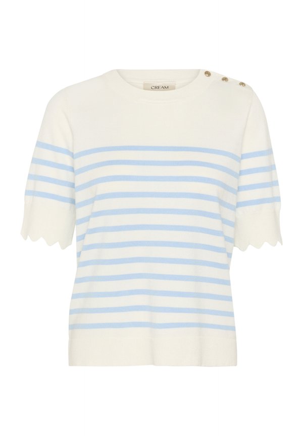 CRVILLEA - Print T-shirt - eggnog clearsky stripe4