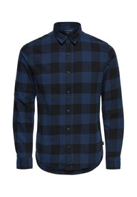 ONSGUDMUND CHECKED SHIRT - Shirt - dark blue, anthracite