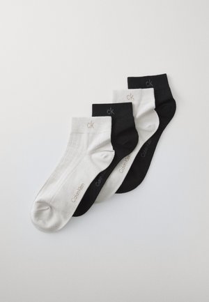 QUARTER SQUARES 4 PACK - Strømper - black/grey