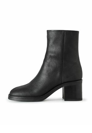 TEKEN - Enkellaarsjes met plateauzool - black waxed