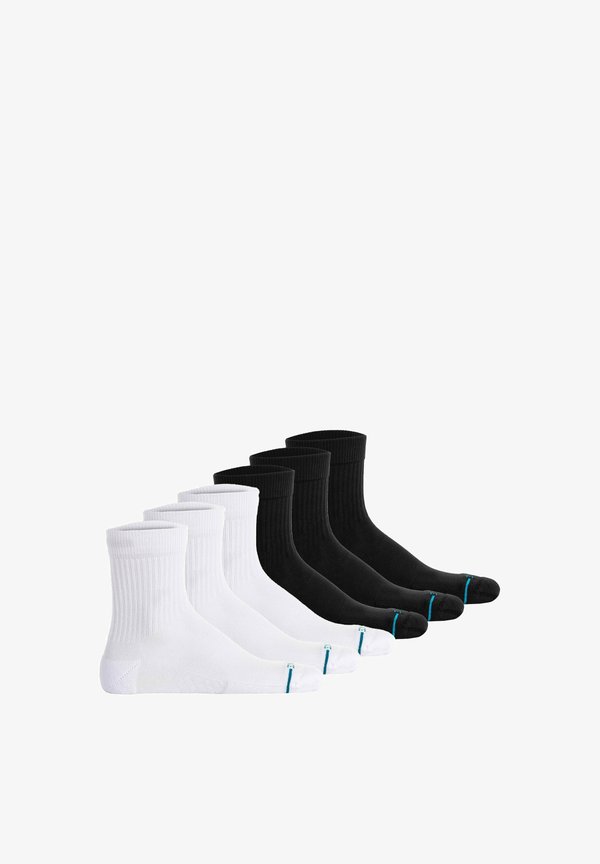 UNISEX 6ER PACK - ICON QUARTER LOGO BASIC - Socks - schwarz weiΓ
