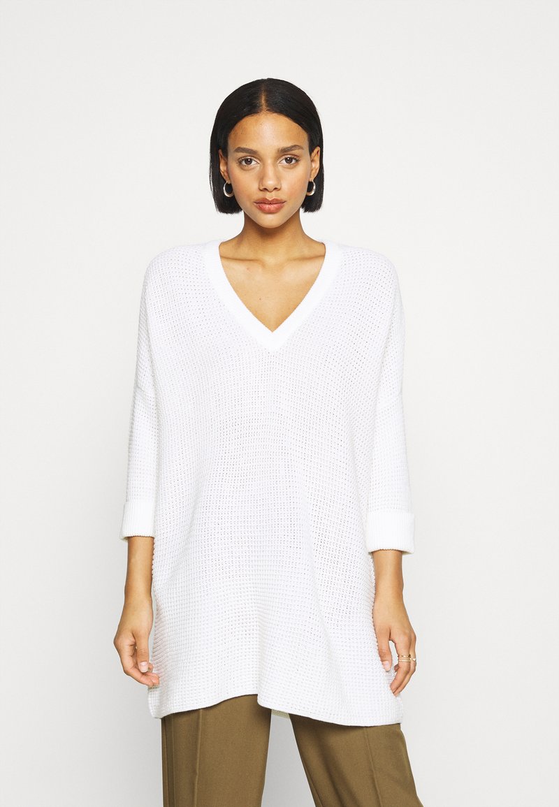 VERO MODA Maglione Donna Vmleanna Con Scollo A V E Maniche Lunghe – Cotone Morbido, Colore Boo