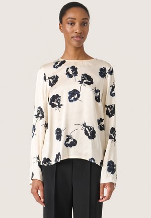 ERWINA - Långärmad tröja - black and white flower print