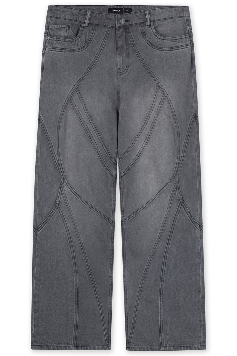 FAVELA Jean flare gris