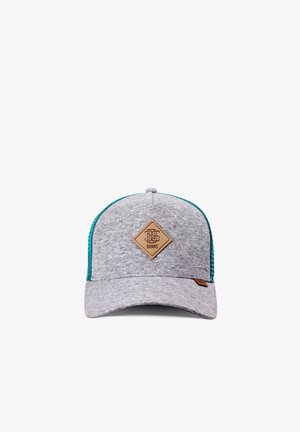 Djinn's, DJINNS TRUCKER CAP HFT COLOURMELANGE HEATHER GREY/PETROL UNISEX - Cap - grey petrol