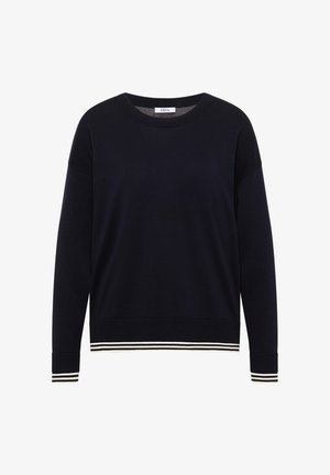 Cecil, PULLOVER MIT RUNDHALS UND LAYERING-DETAIL - Striktrøje - urban dark blue