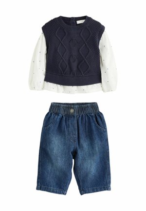 SET - Tygbyxor - navy