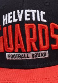 DEF SHOP EUROPEAN LEAGUE OF FOOTBALL HELVETIC GUARDS SNAPBACK - Cap - jet black tomato