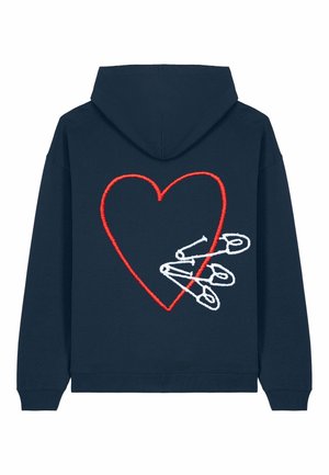 PINS EMBROIDERY HEAVYWEIGHT - Felpa con cappuccio - dark blue