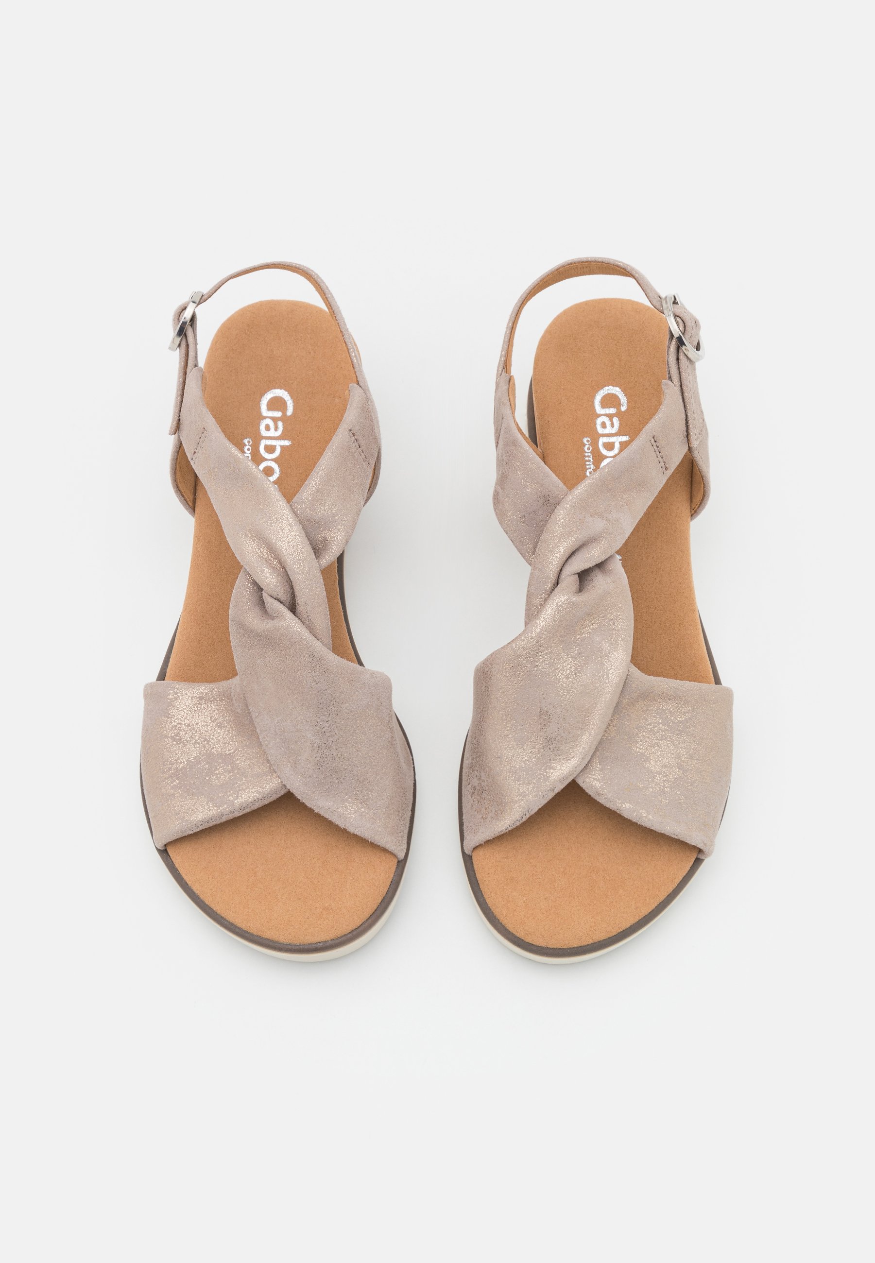 Gabor Comfort Sandalen met sleehak - muschel/crem/taupe - Zalando.nl