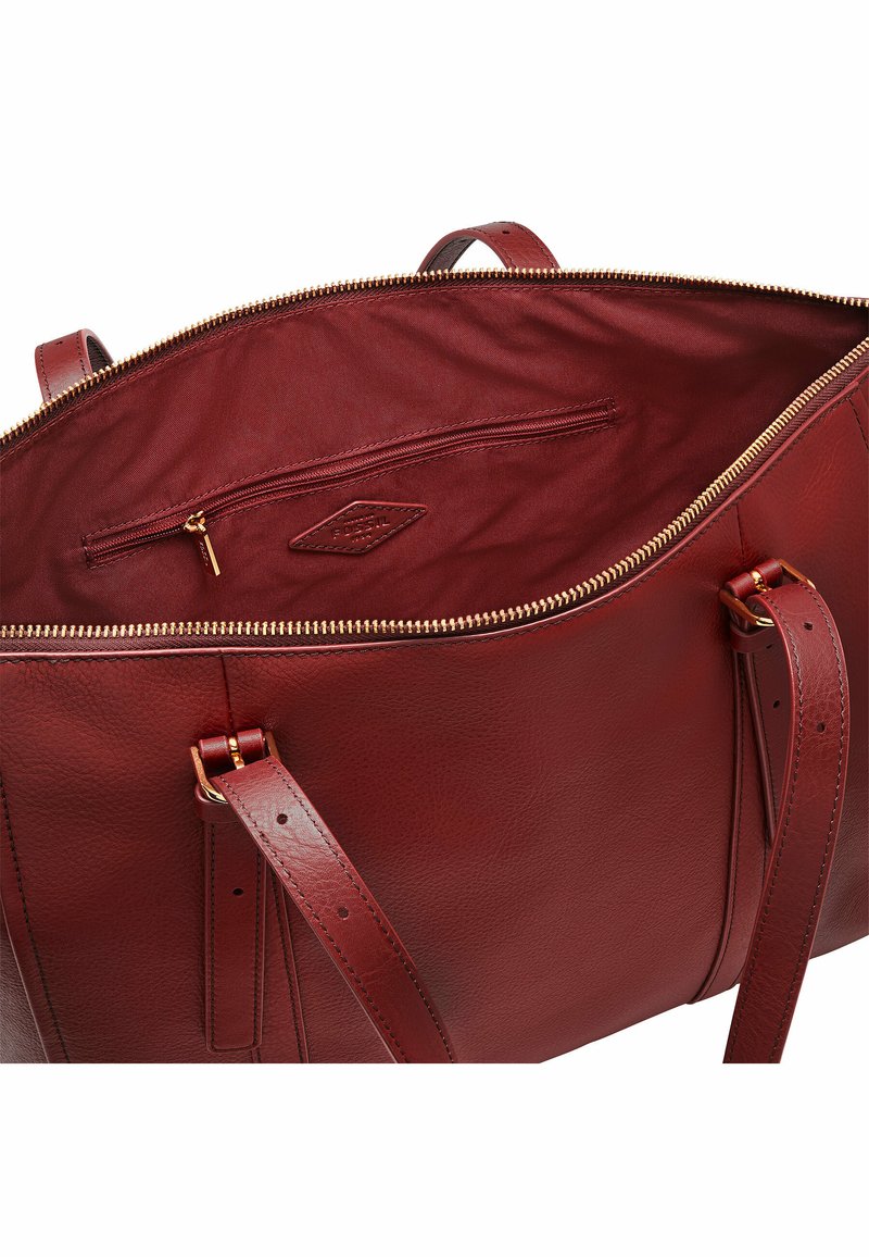 Fossil Shopper Fossil Tasche Rot Leder Fossil Sydney Tasche