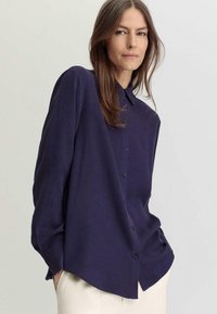 hessnatur Hemdbluse - pflaume