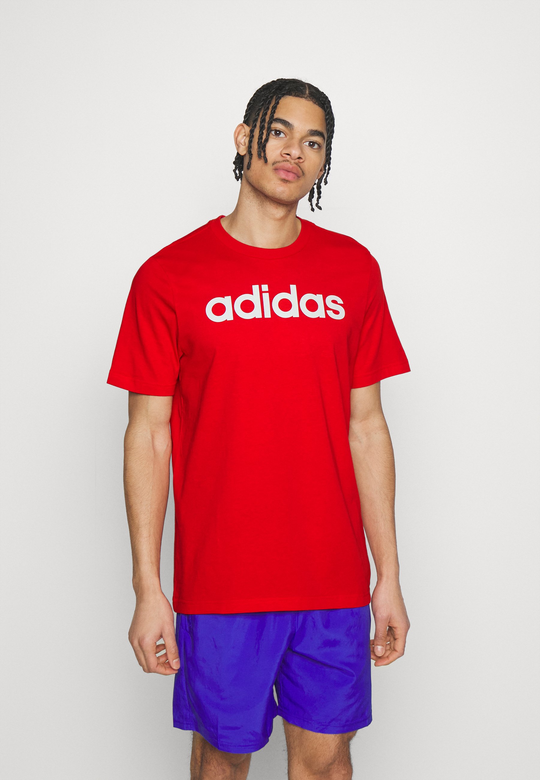 adidas linear essential t shirt shorts set