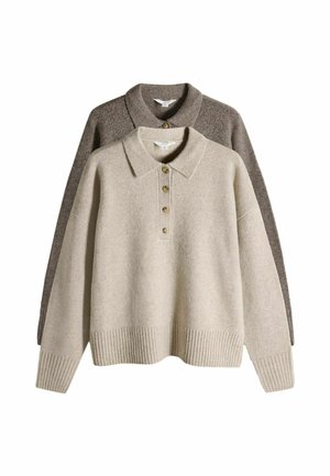 2 PACK - Jumper - brown marl oatmeal