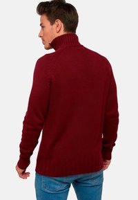Mahogany OLIVIER - Strickpullover - bordeaux camel